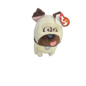 Ty Beanie Babies Mel The Pug‎ Plush From Secret Life Of Pets Collection 6"